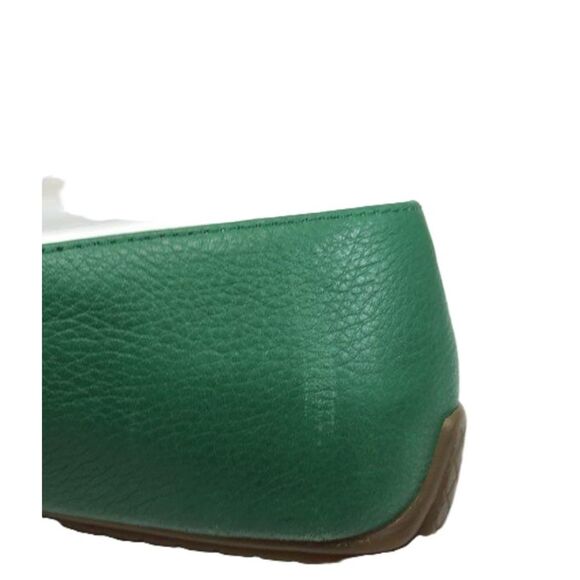 Talbots Francesca Tab Driving Moccasins - Pebbled Leather Green Slip-on Shoes -7 - Picture 11 of 11